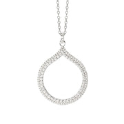Mabina Girocollo in argento con pendente a goccia e zirconi 553783